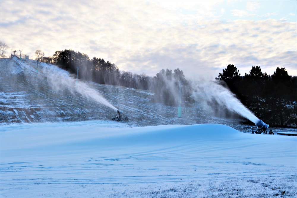 Snowmaking at Fort McCoy's Whitetail Ridge Ski Area