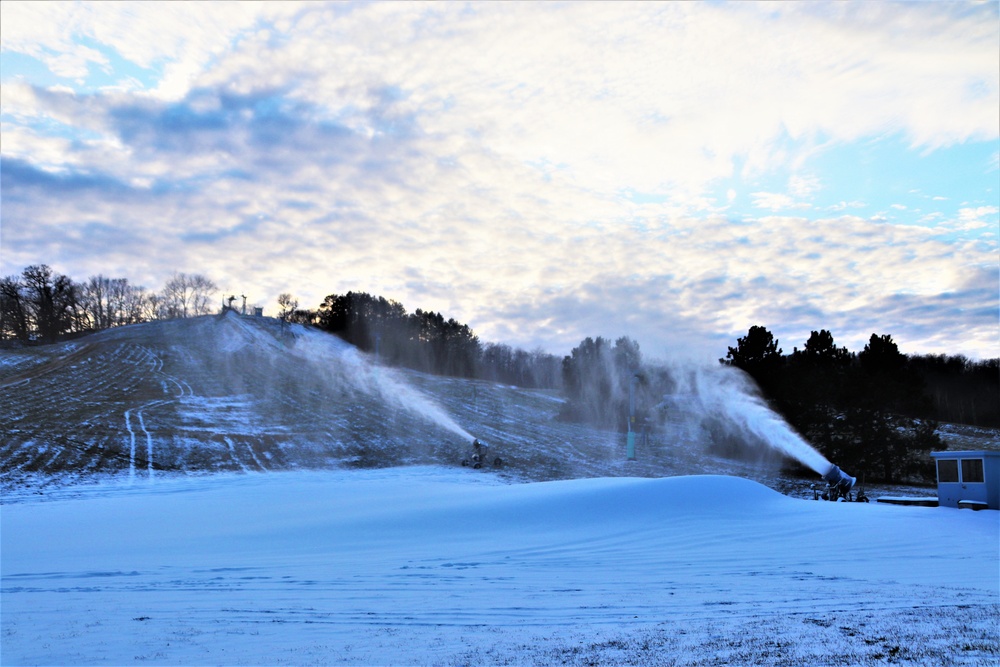 Snowmaking at Fort McCoy's Whitetail Ridge Ski Area