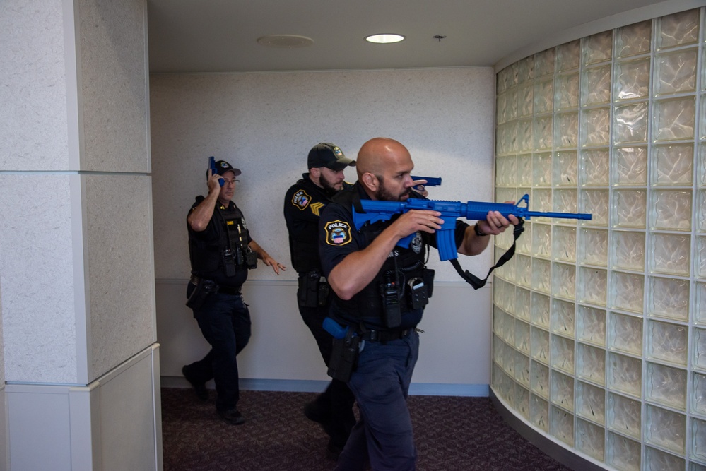 DSCC first responders, workforce refine emergency action plans during active shooter exercise