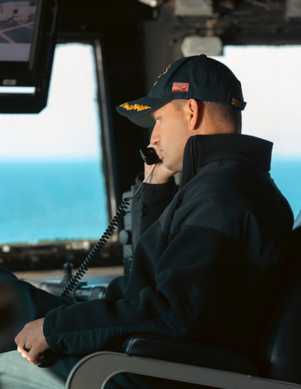 Delbert D. Black Conducts Trainng in the Atlantic Ocean.