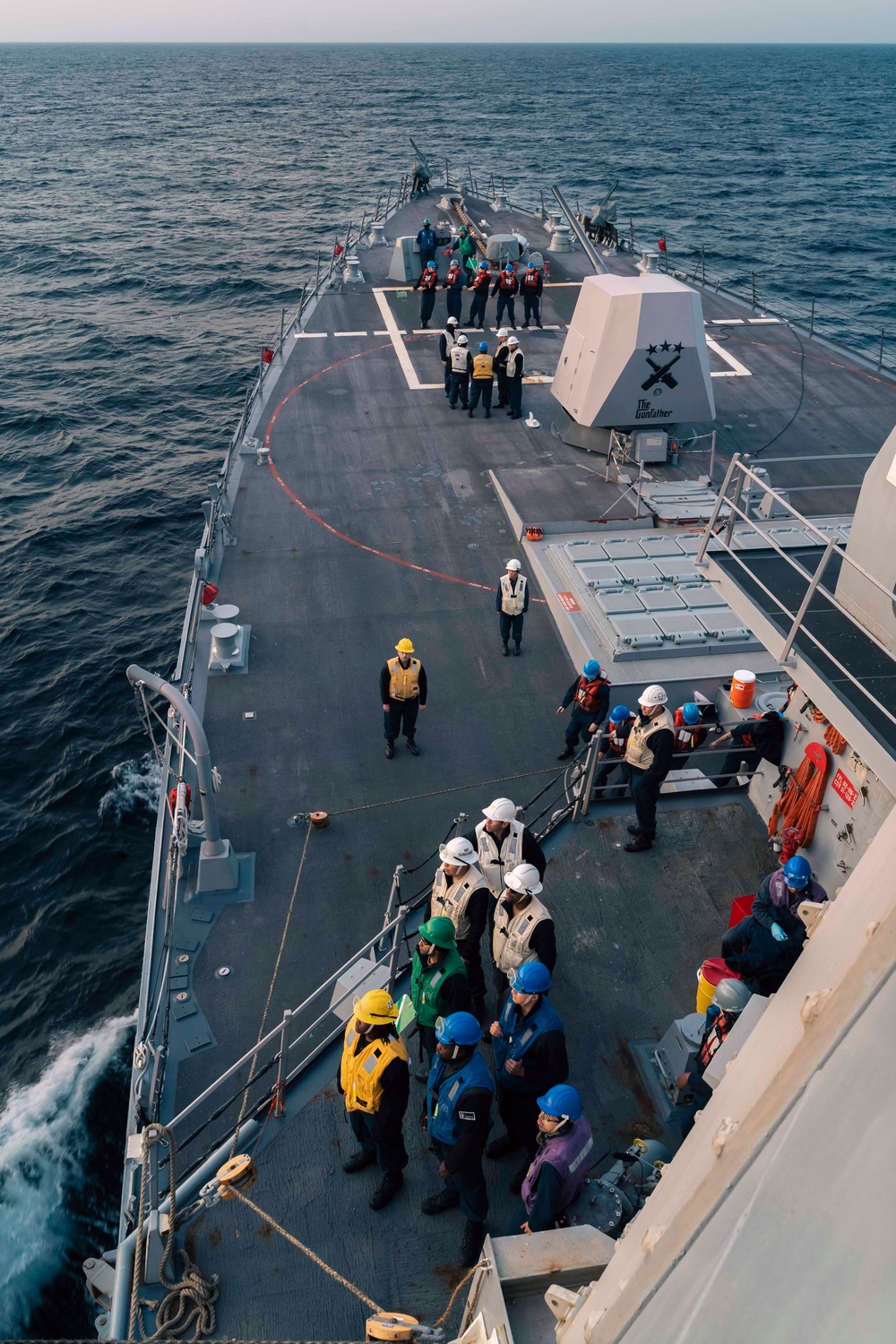 Delbert D. Black Conducts Trainng in the Atlantic Ocean.