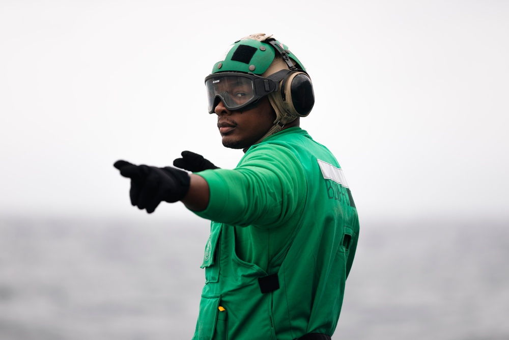 Delbert D. Black Conducts Trainng in the Atlantic Ocean.