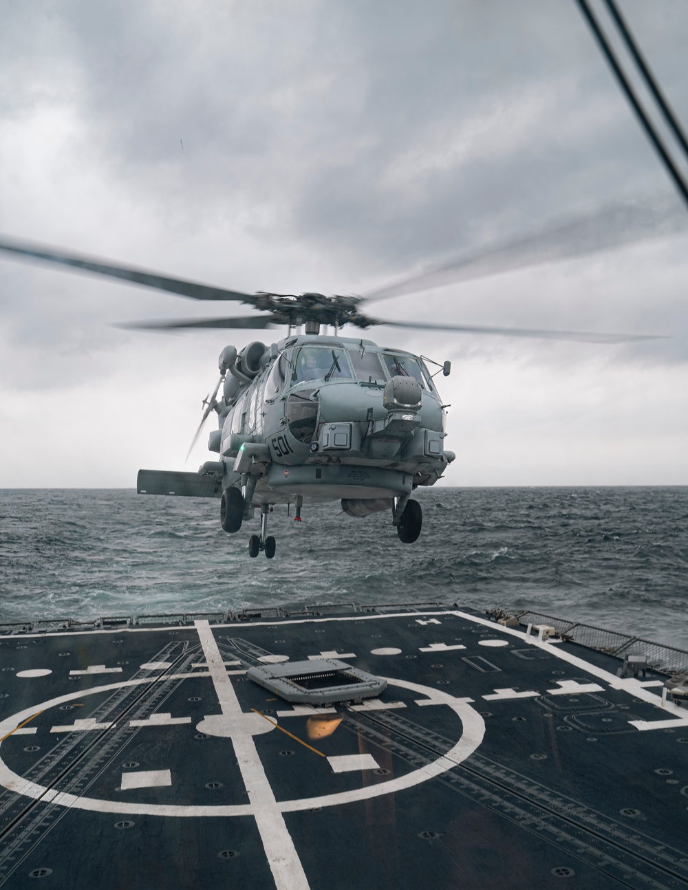 Delbert D. Black Conducts Trainng in the Atlantic Ocean.