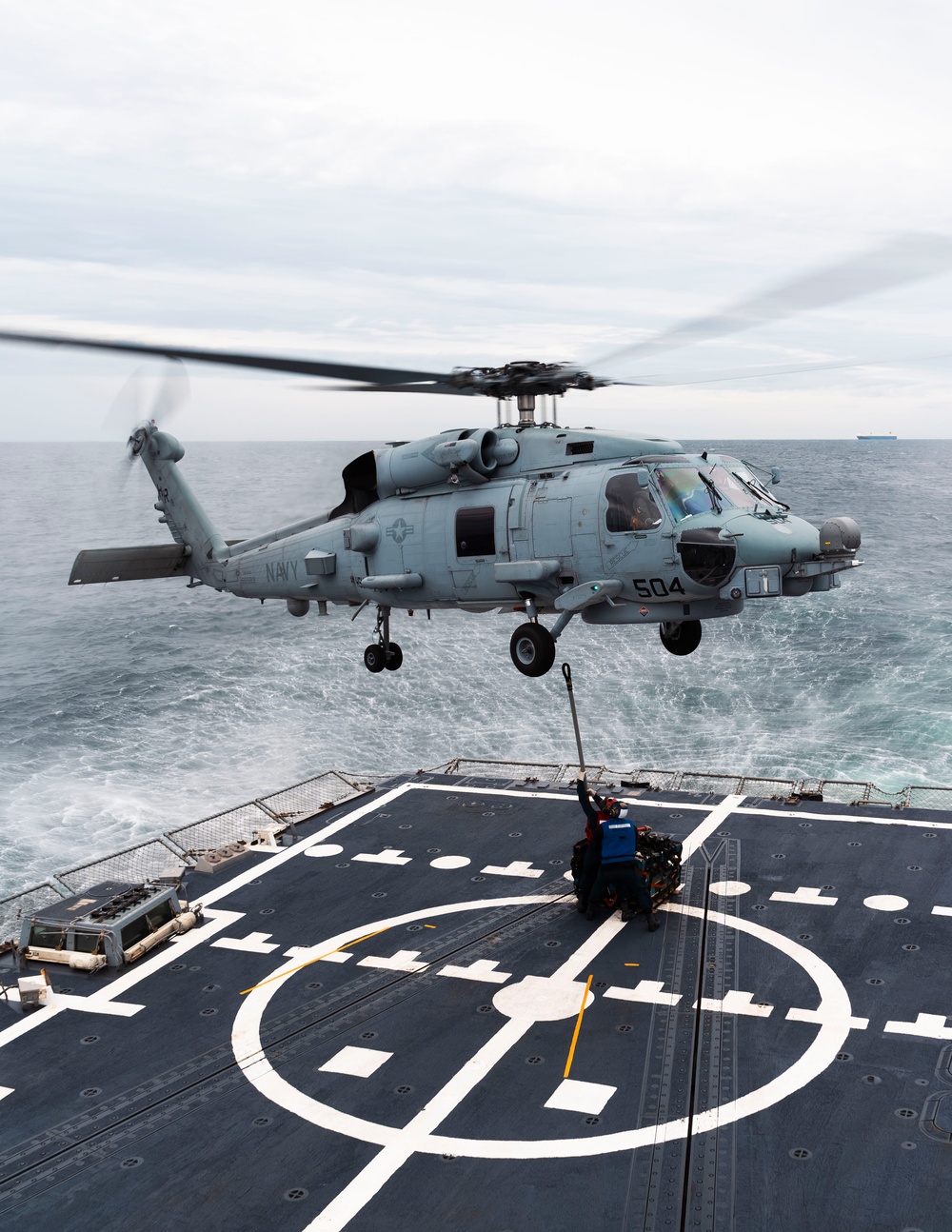 Delbert D. Black Conducts Trainng in the Atlantic Ocean.