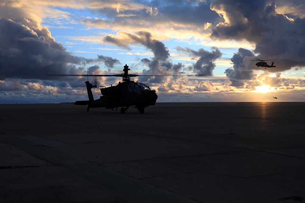 Apache Flight Deck Landing Practice