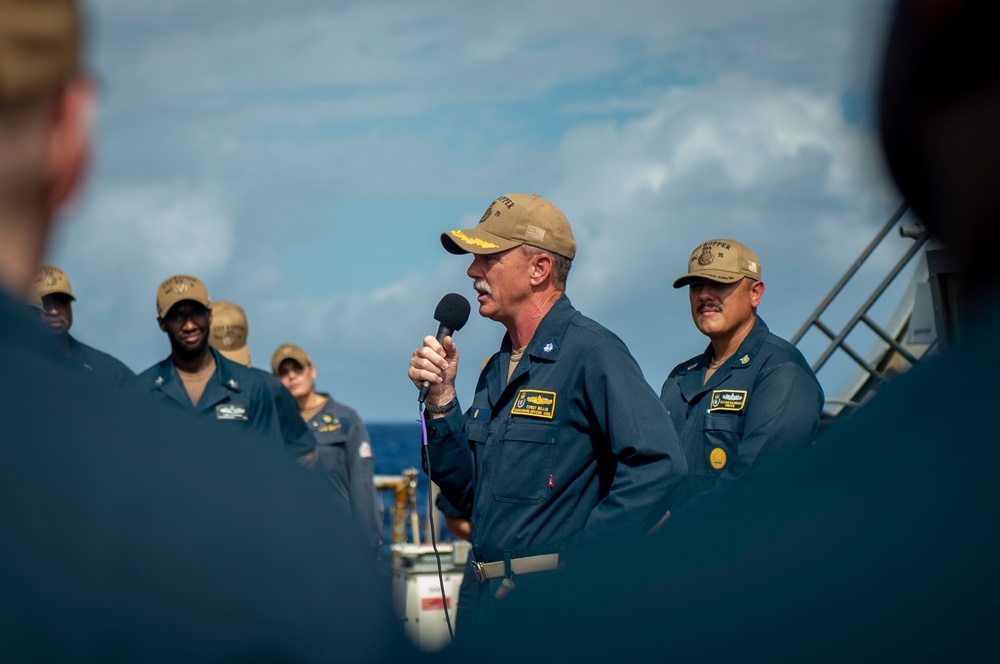 USS Hopper (DDG 70) Promotion Ceremony