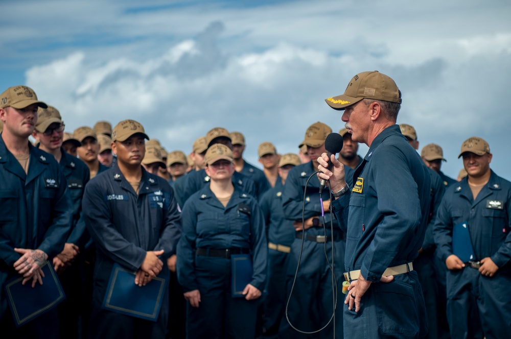 USS Hopper (DDG 70) Promotion Ceremony