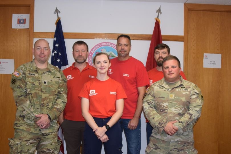 Team members from the U.S. Army Corps of Engineers St. Paul District and Huntington District, U.S. Army Corps of Engineers are deployed to the Hawai‘i Wildfire Recovery Field Office in Kihei, Hawai‘i