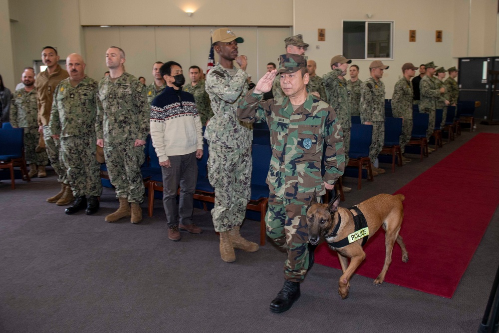 CFAS Holds K-9 and K-9 Handler Retirement Ceremony