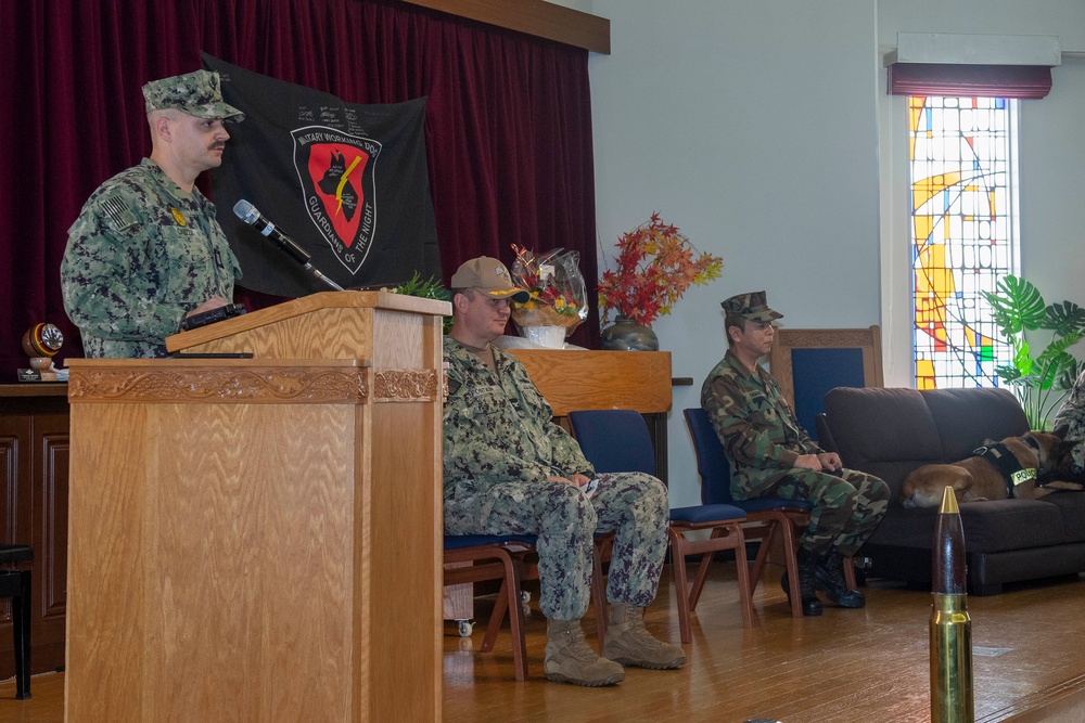 CFAS Holds K-9 and K-9 Handler Retirement Ceremony