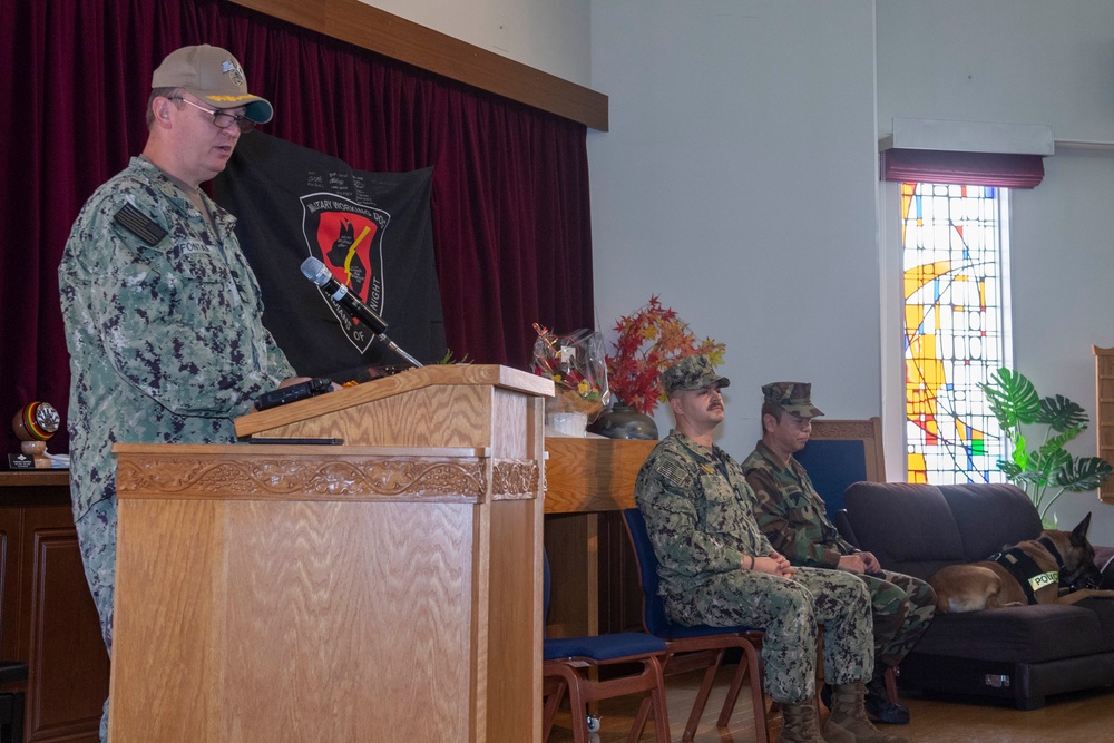 CFAS Holds K-9 and K-9 Handler Retirement Ceremony