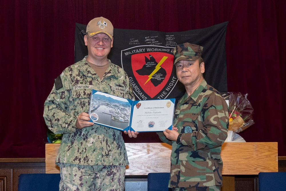 CFAS Holds K-9 and K-9 Handler Retirement Ceremony