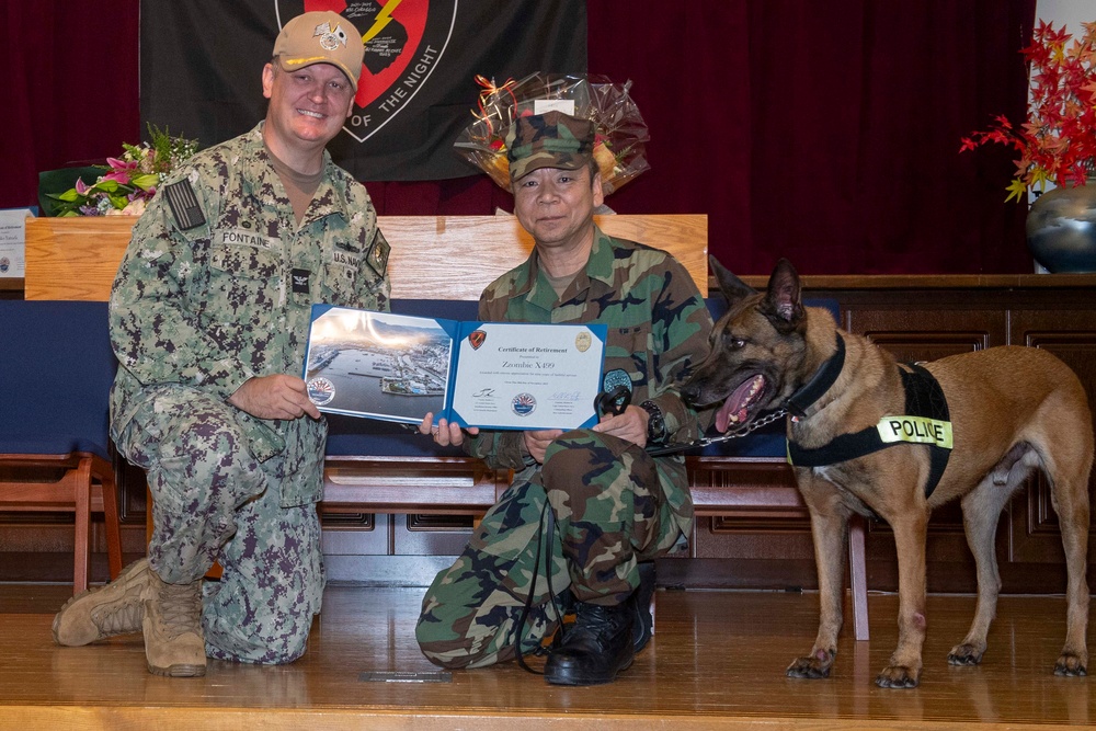 CFAS Holds K-9 and K-9 Handler Retirement Ceremony