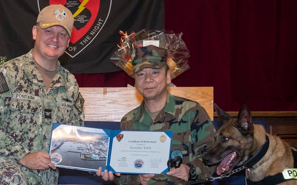 CFAS Holds K-9 and K-9 Handler Retirement Ceremony