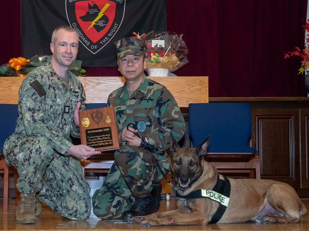 CFAS Holds K-9 and K-9 Handler Retirement Ceremony