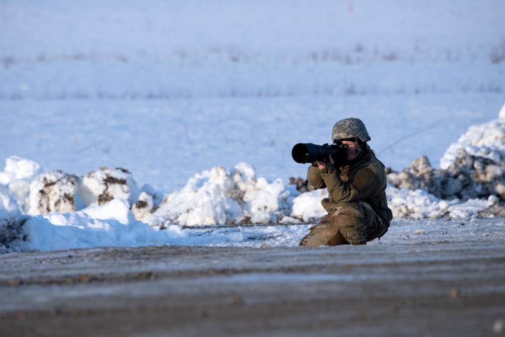 Air Force special warfare Airmen, Alaska Air National Guard aviators, and Army paratroopers conduct airborne training at JBER