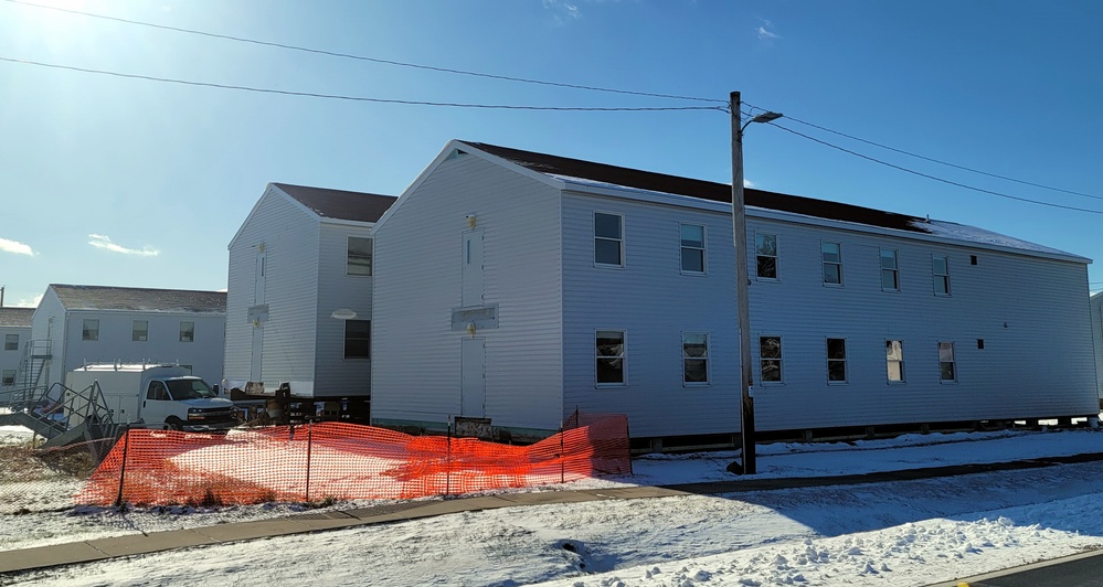 Contractors finish moving World War II-era barracks buildings to new foundations at Fort McCoy