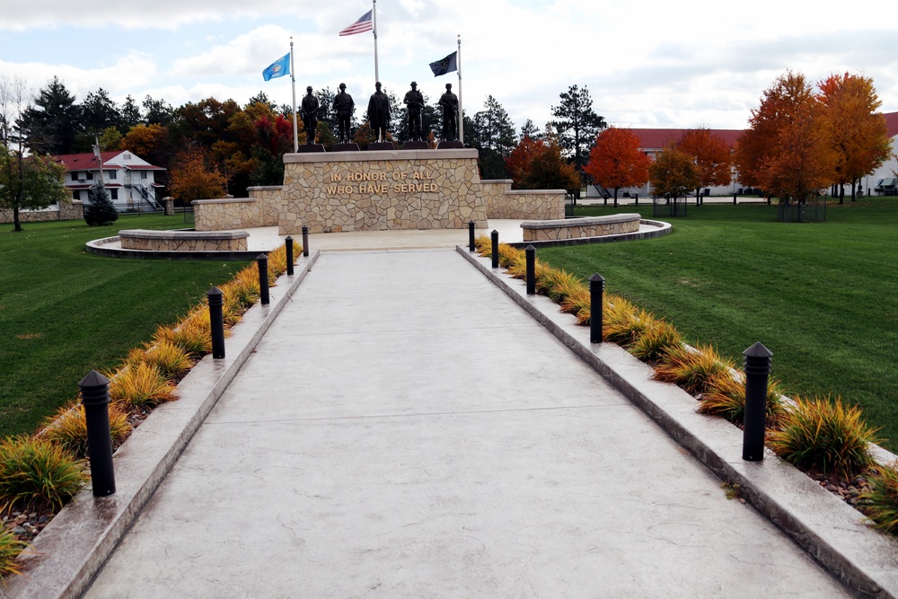 2023 Fall Colors at Veterans Memorial Plaza at Fort McCoy's historic Commemorative Area