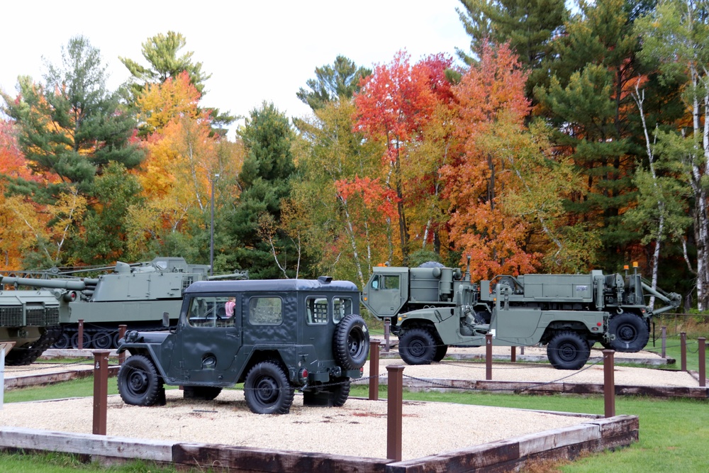 2023 Fall Colors at Equipment Park at Fort McCoy's historic Commemorative Area
