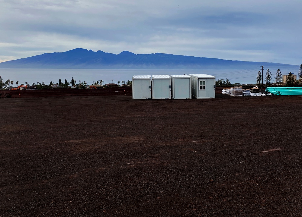 Modular buildings arrive at temporary elementary school in Lahaina