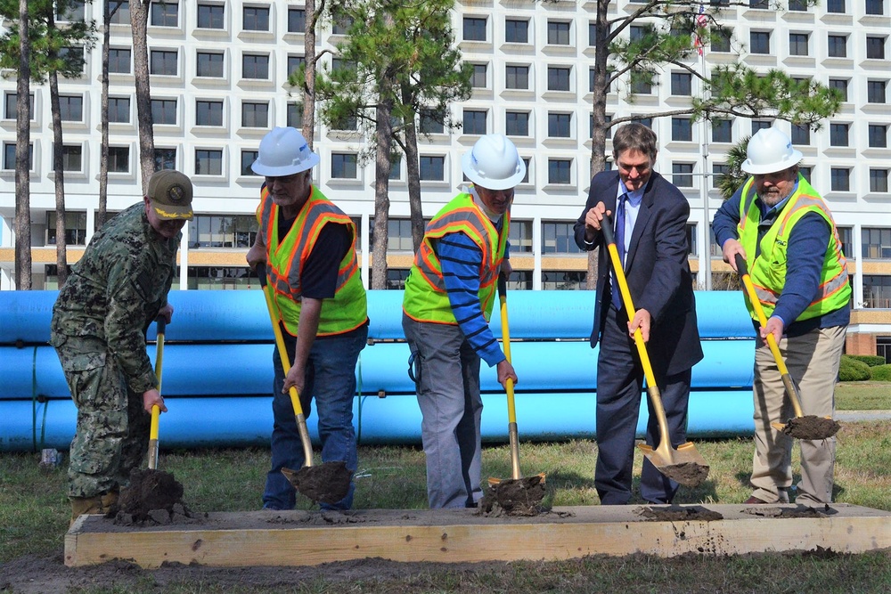 NAS Pensacola, ECUA Break Ground on New Water Pipeline