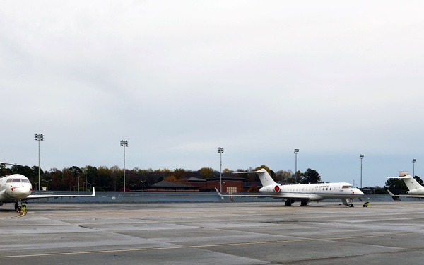 Robins AFB takes delivery of second new E-11A Battlefield Airborne Communications Node aircraft