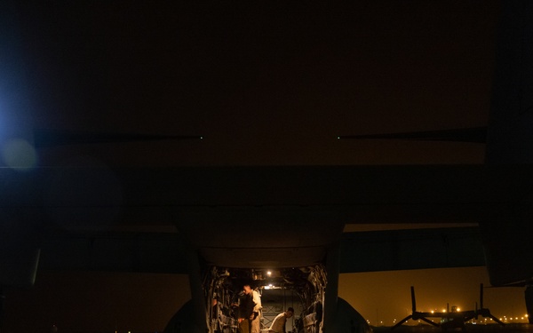 Marine Medium Tiltrotor Squadron (VMM) 261 (Rein.) conduct aerial delivery operations