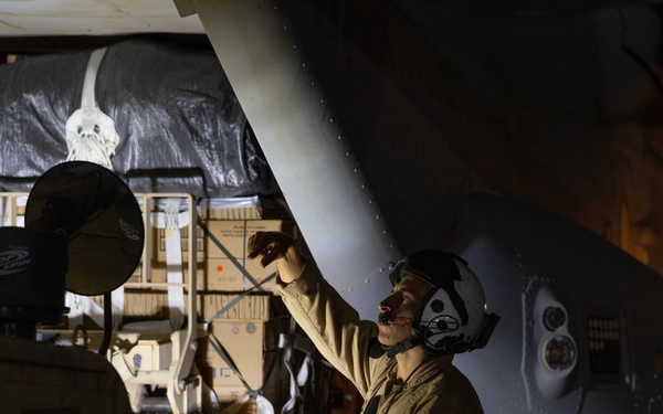 Marine Medium Tiltrotor Squadron (VMM) 261 (Rein.) conduct aerial delivery operations