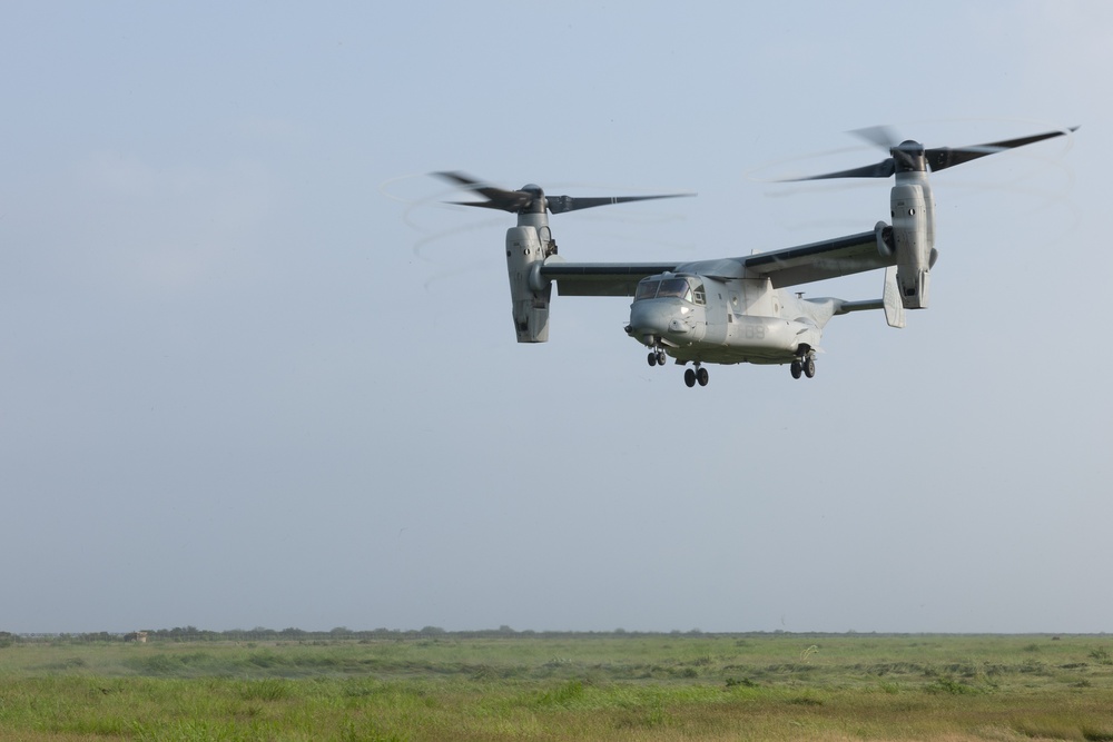 Marine Medium Tiltrotor Squadron (VMM) 261 (Rein.) conduct aerial delivery operations