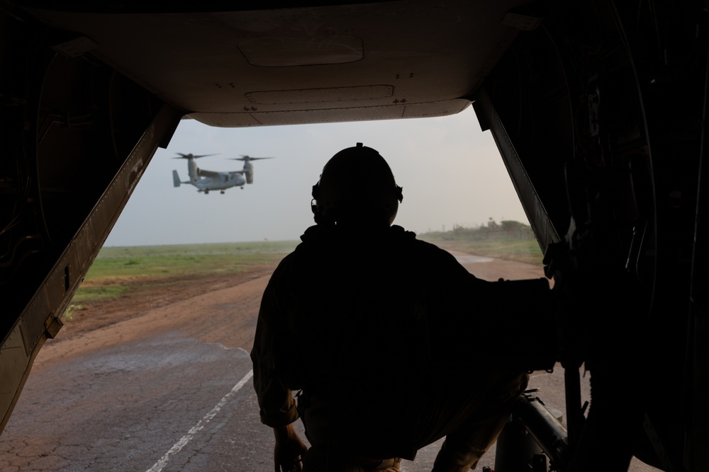 Marine Medium Tiltrotor Squadron (VMM) 261 (Rein.) conduct aerial delivery operations