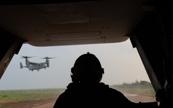Marine Medium Tiltrotor Squadron (VMM) 261 (Rein.) conduct aerial delivery operations