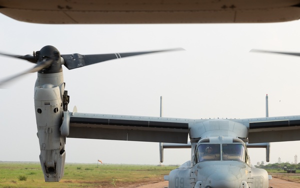 Marine Medium Tiltrotor Squadron (VMM) 261 (Rein.) conduct aerial delivery operations
