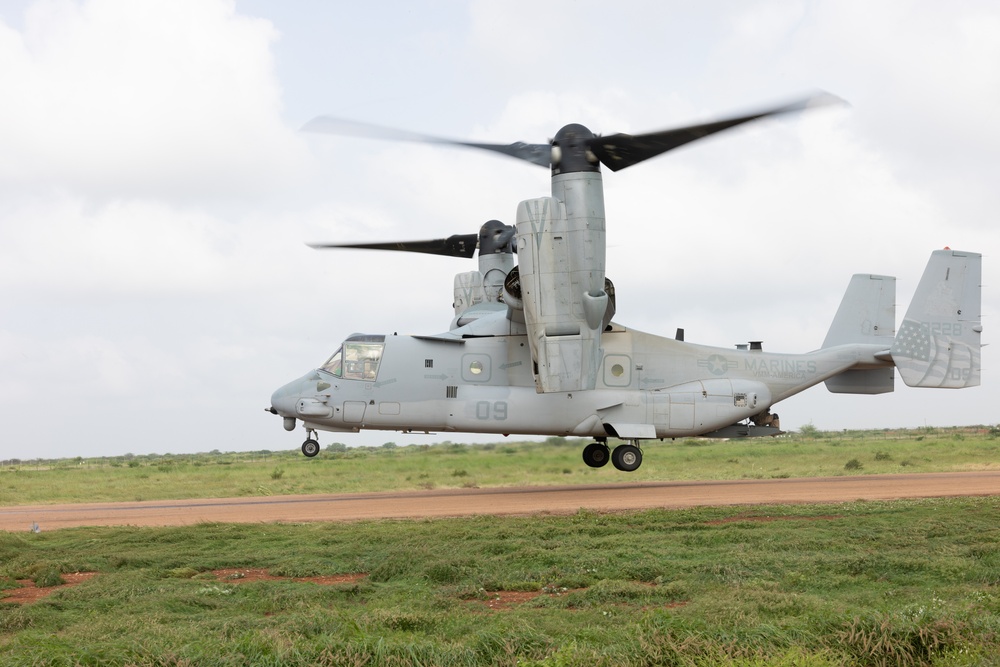 Marine Medium Tiltrotor Squadron (VMM) 261 (Rein.) conduct aerial delivery operations