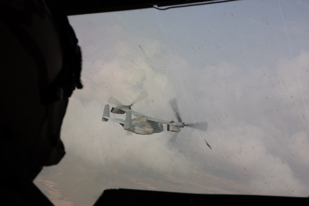 Marine Medium Tiltrotor Squadron (VMM) 261 (Rein.) conduct aerial delivery operations