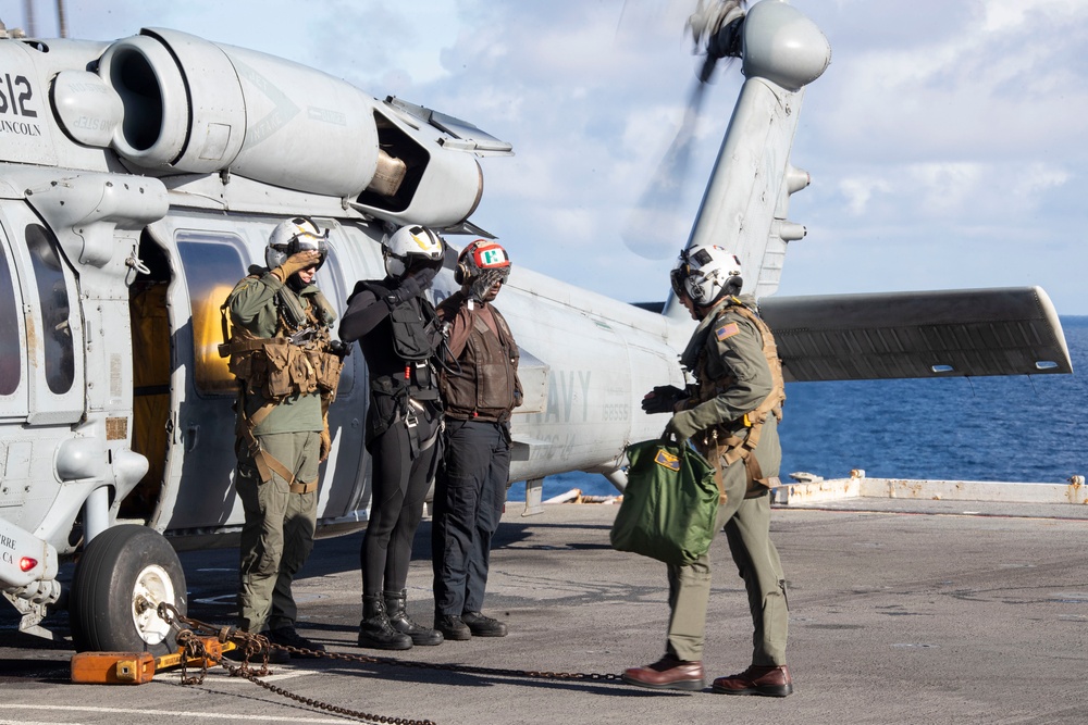 Abraham Lincoln conducts flight operations