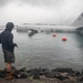 Experts prepare a U.S. Navy P-8A Poseidon in Kaneohe Bay for Salvage Operations