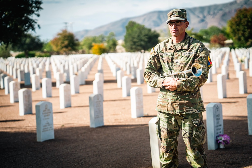 Marching in their footsteps: Bulldogs’ symbolic tribute at Fort Bliss National Cemetery