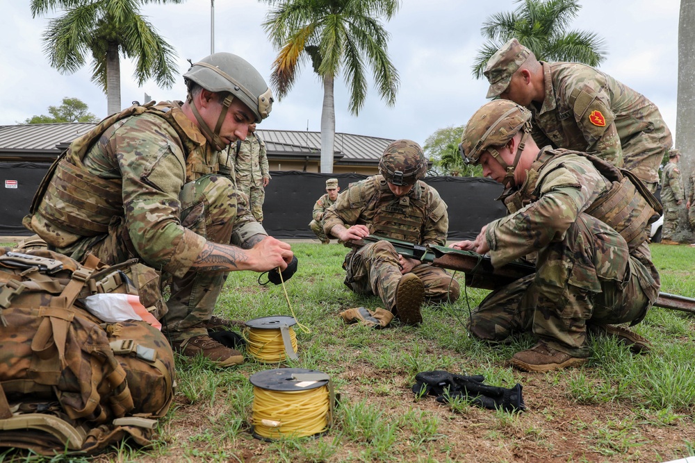 U.S. Army Soldiers from the 130th Engineer Brigade participate in the Pacific Engineer Week 2023, Sapper Stakes Competition