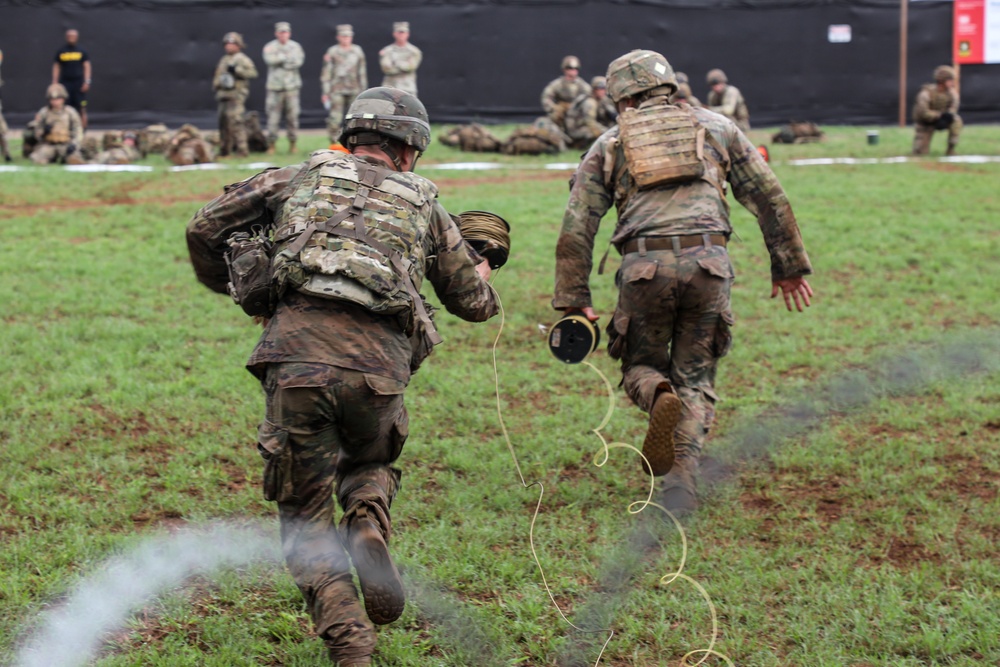 U.S. Army Soldiers from the 130th Engineer Brigade participate in the Pacific Engineer Week 2023, Sapper Stakes Competition