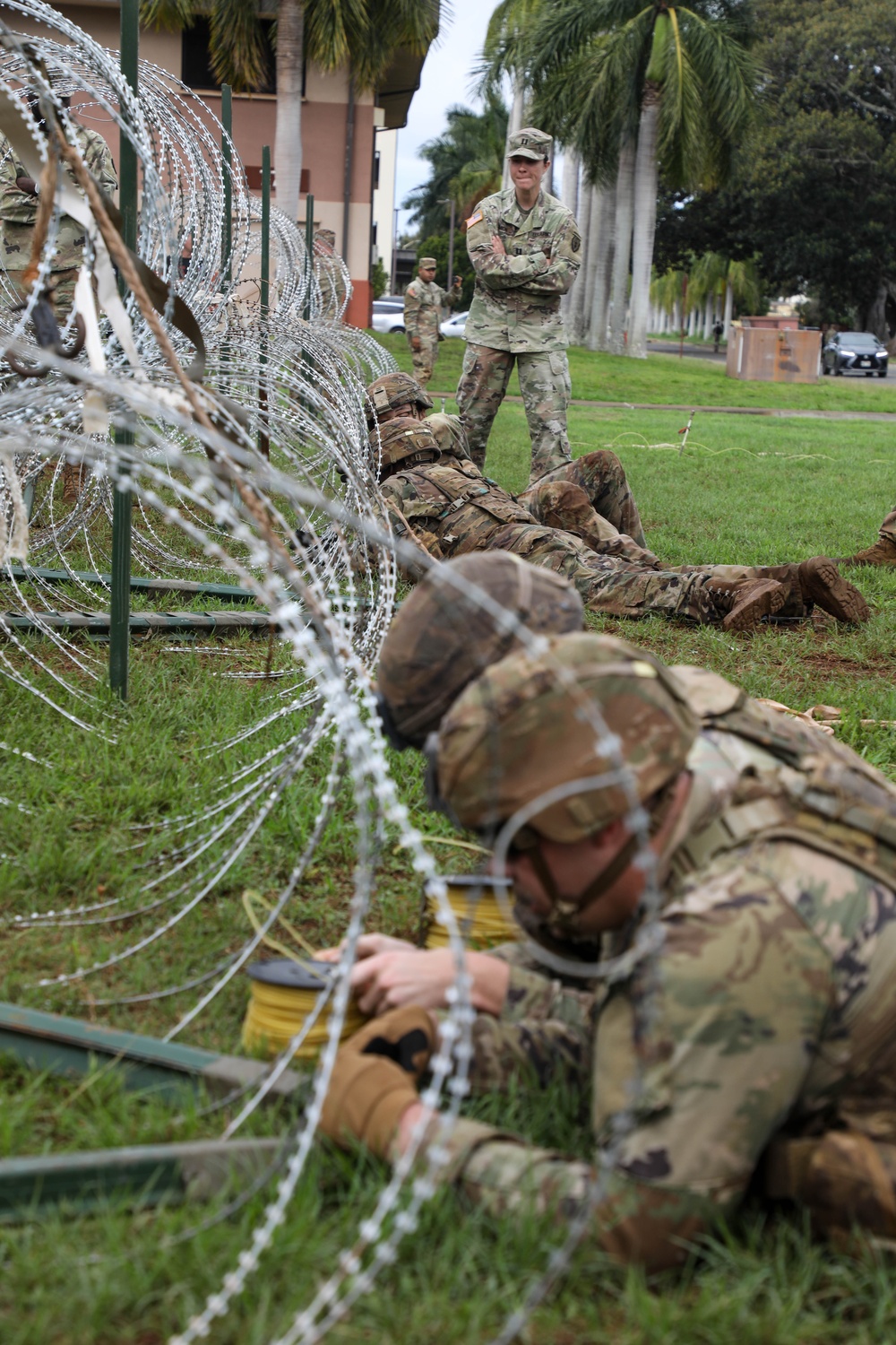 U.S. Army Soldiers from the 130th Engineer Brigade participate in the Pacific Engineer Week 2023, Sapper Stakes Competition