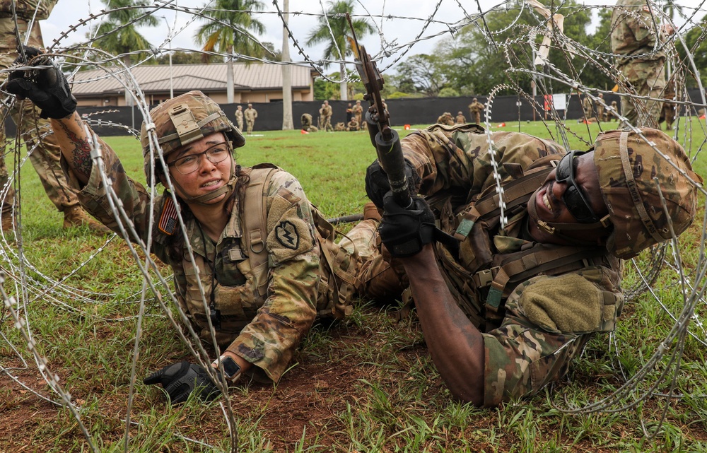 U.S. Army Soldiers from the 130th Engineer Brigade participate in the Pacific Engineer Week 2023, Sapper Stakes Competition