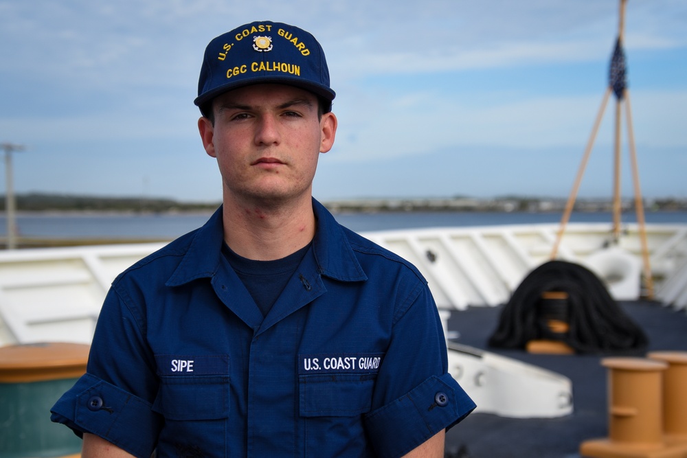 Coast Guard Cutter Calhoun Portraits