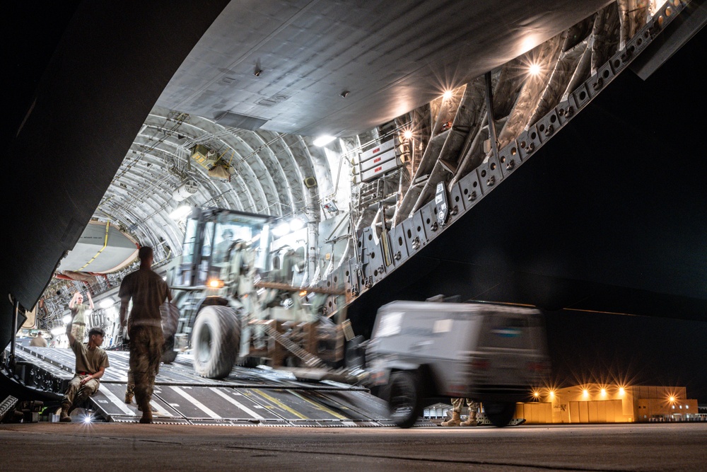 U.S. Air Force C-17 Equipment Load in CENTCOM AOR