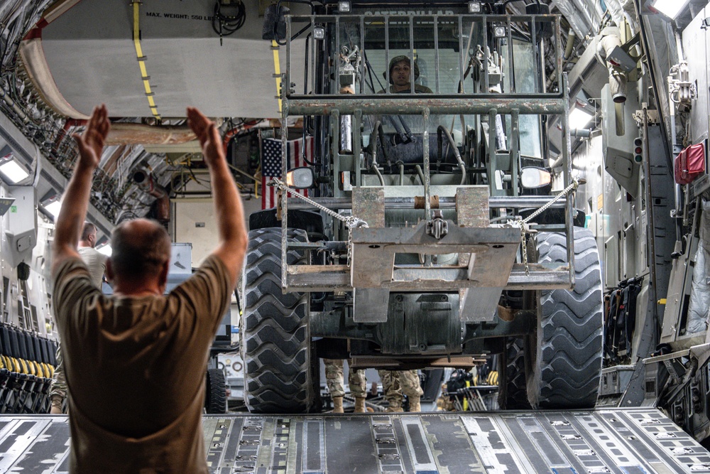 U.S. Air Force C-17 Equipment Load in CENTCOM AOR