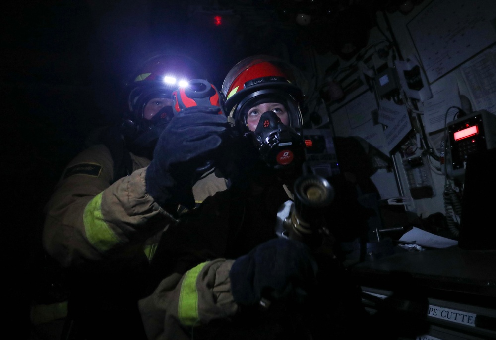 USS Dewey (DDG 105) Conducts Damage Control Training Drill While Operating in the South China Sea
