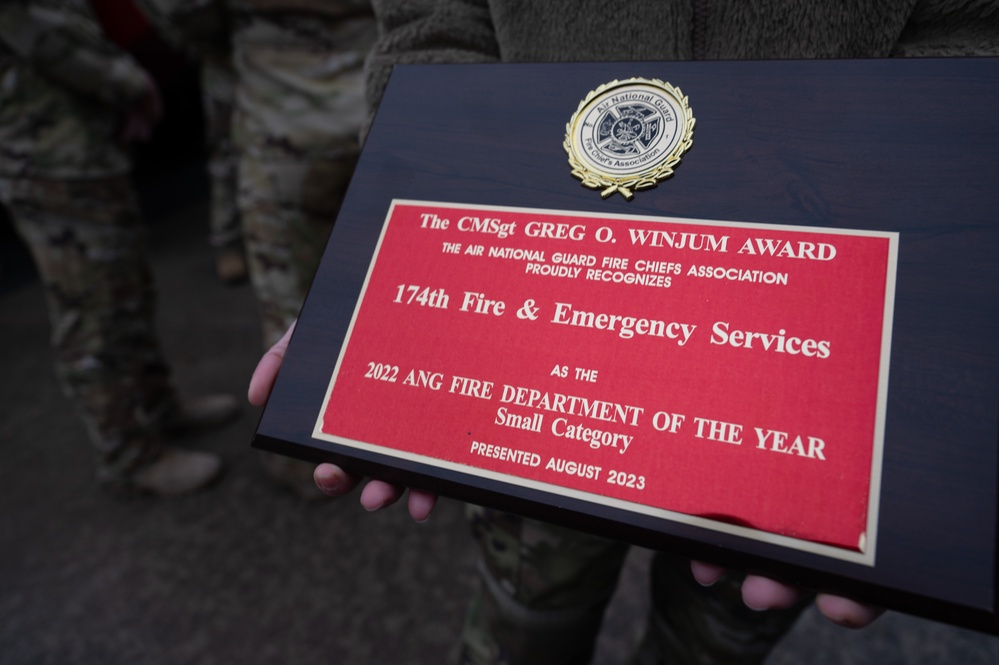 174th Attack Wing Firehouse Receives Award