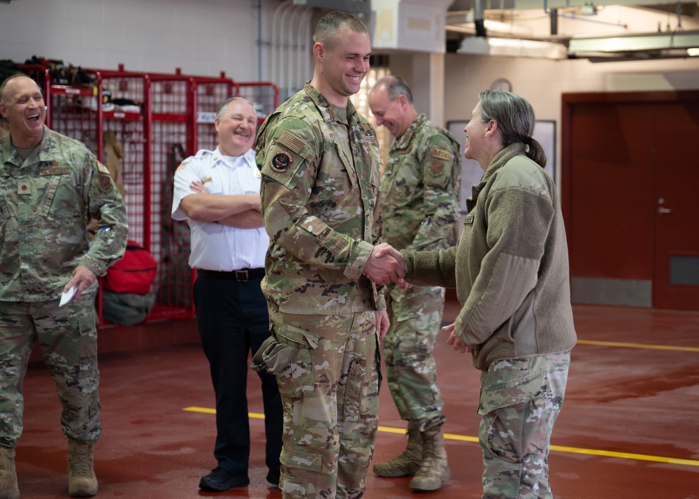 Major General Visits 174th Fire Department