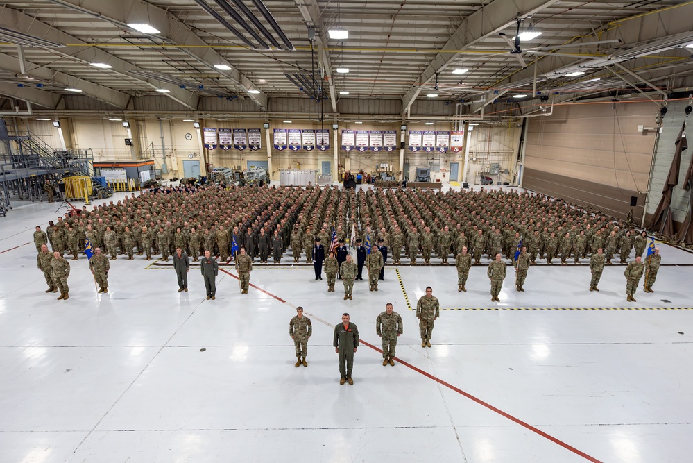 182nd Airlift Wing group photo Dec. 2, 2023