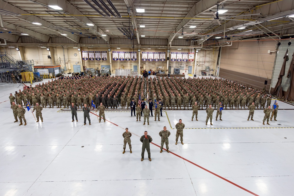 182nd Airlift Wing group photo Dec. 2, 2023