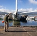 Salvage Team Positions U.S. Navy P-8A Poseidon for Extraction from Kaneohe Bay.